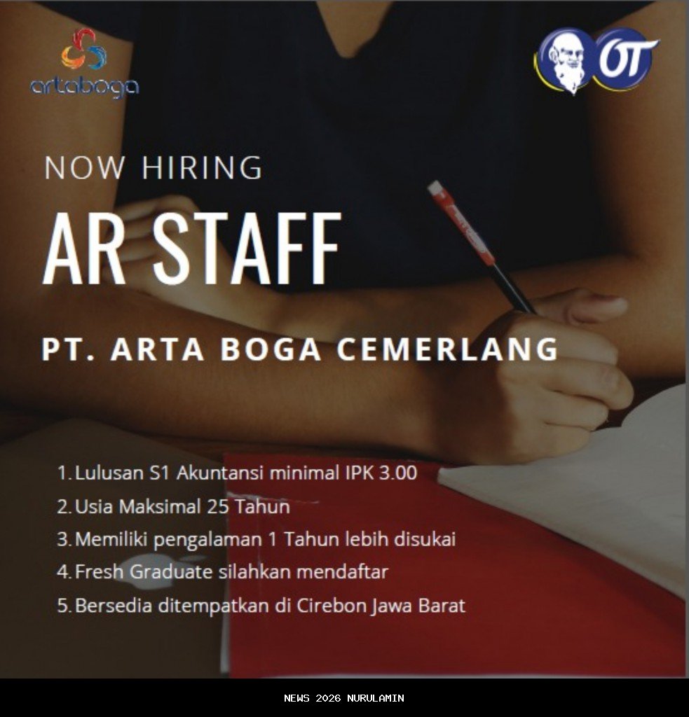 PT Artaboga Cemerlang Umumkan Lowongan Kerja Terbaru, 10 Posisi Siap Diisi Segera