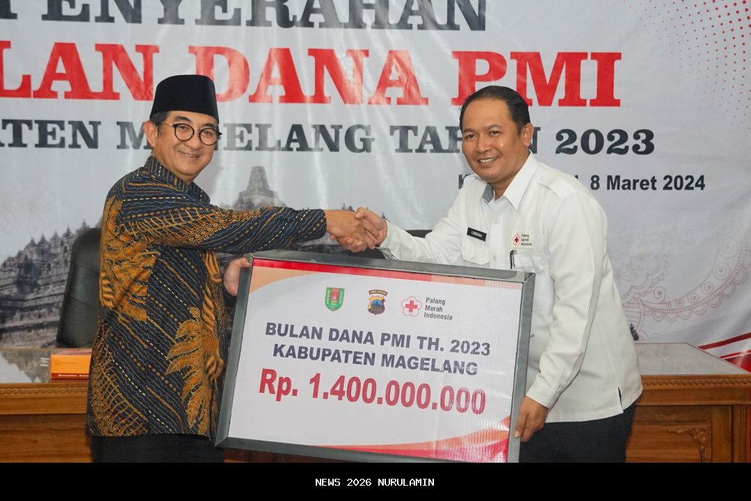 Dana Bulan PMI Magelang 2025 Tembus Rp1,021 Miliar, Lebihi Target 128 Persen
