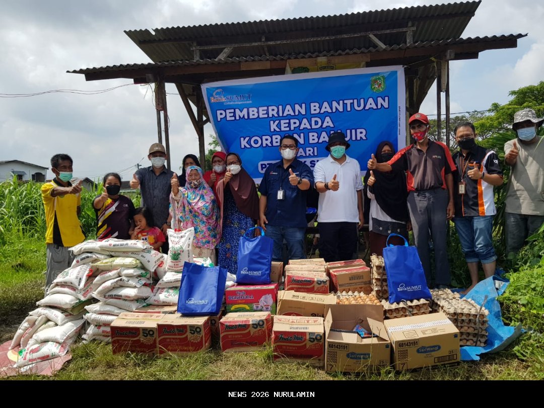 Pemkab Deli Serdang Dapat Bantuan Banjir dari Bank Sumut