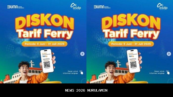 Detail diskon tarif feri Natal 2025 dan Tahun Baru 2026, cara reservasi mudah