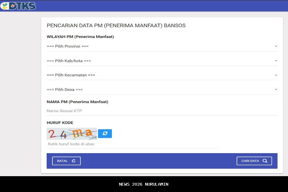 Cek Jadwal PKH 2026 di cekbansos.kemensos.go.id