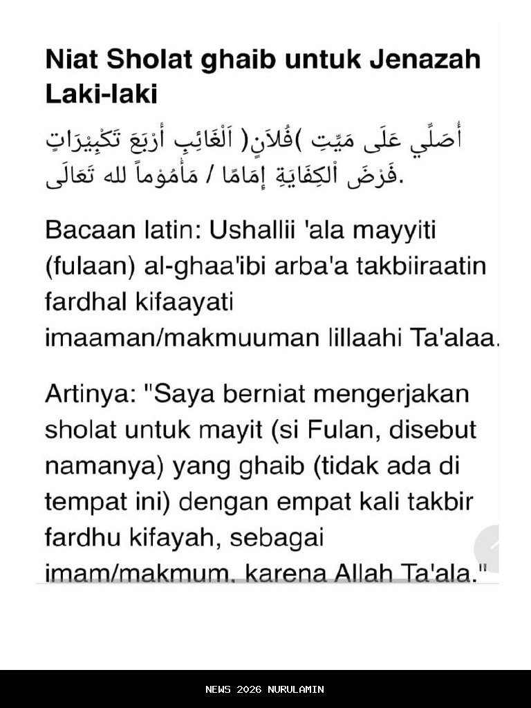 Niat Sholat Ghaib untuk Korban Bencana Banjir dan Bencana Lainnya di Jauh