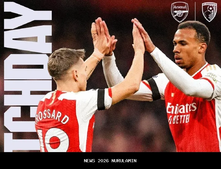 Link live streaming Bournemouth vs Arsenal: Tempat menonton ujian perdana sang pemuncak klasemen Liga Inggris