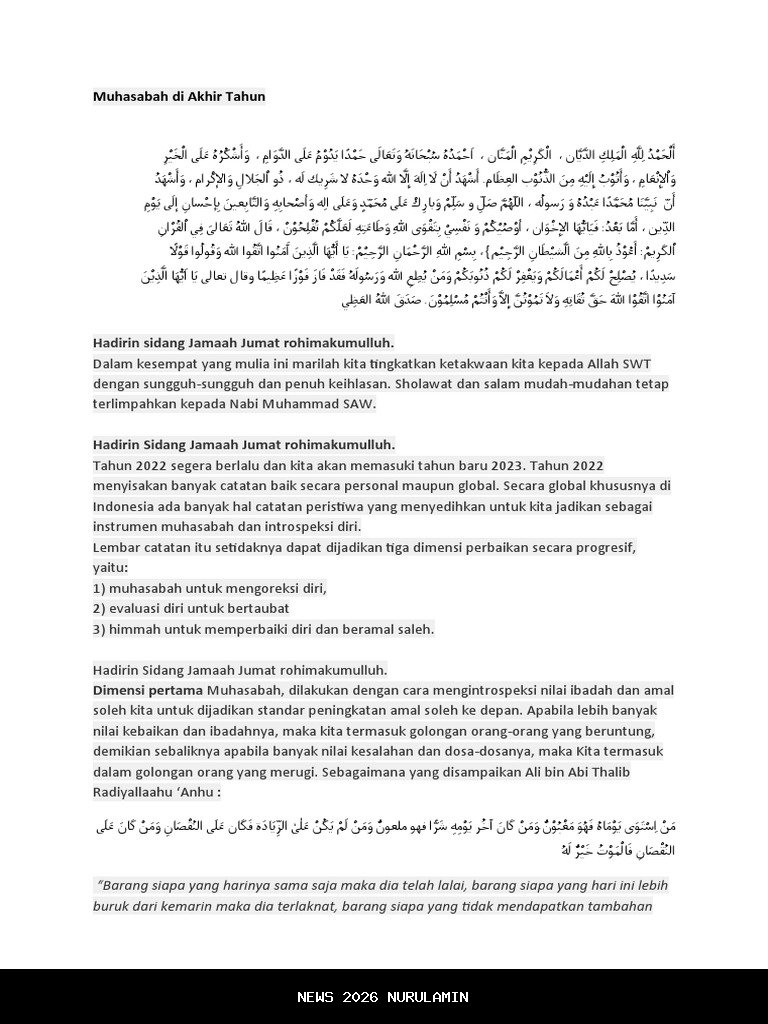 Menjemput Fajar Baru: Muhasabah di Tengah Kegelapan Tahun Baru