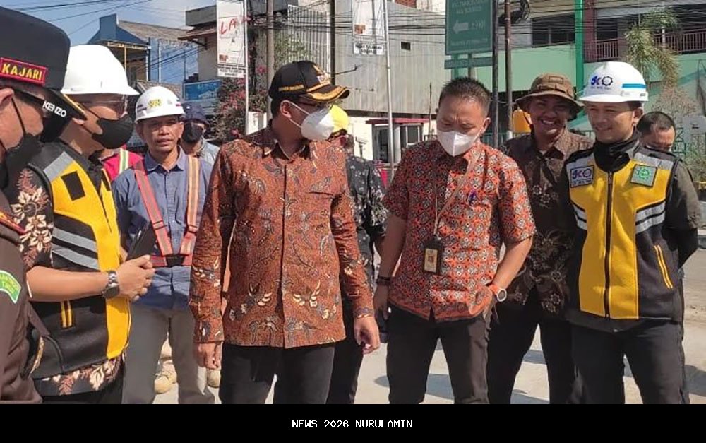 Pastikan Sesuai Spek, Bupati BBS Sidak Proyek Jalan di Sungai Gelam Muaro Jambi