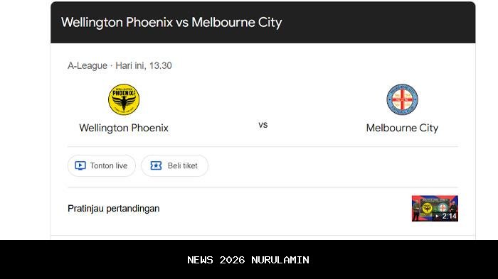 Prediksi Skor Melbourne Victory vs Wellington Phoenix 28 Desember 2025