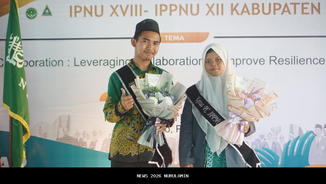 Huda dan Fatatun Pimpin Pengurus PC IPNU dan IPPNU Kebumen Resmi Dilantik