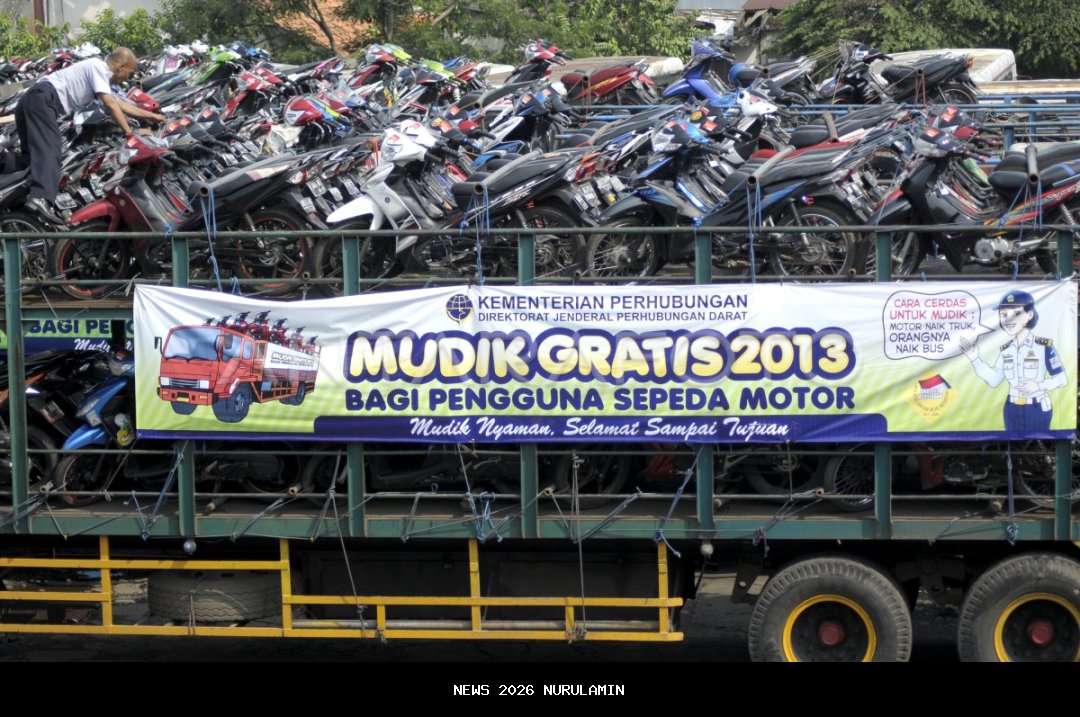 Mudik Nataru 2025 Gratis, Pemudik Bisa Kirim Motor Tanpa Biaya