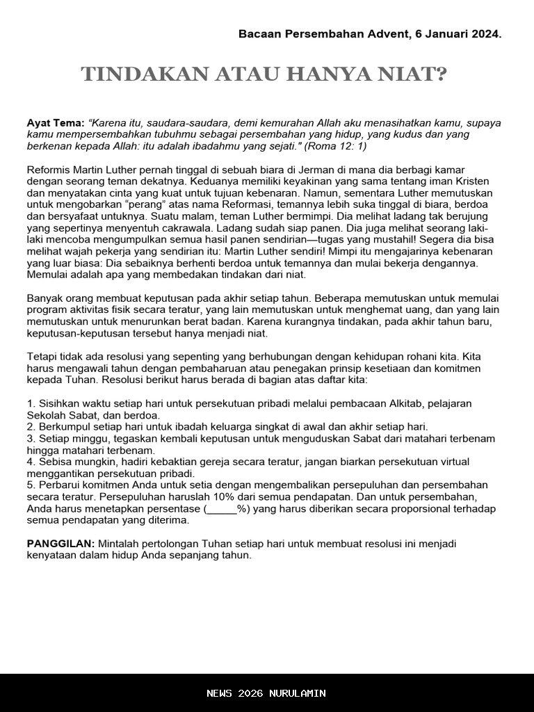 Bacaan Misa Advent III Tahun A 14 Desember 2025