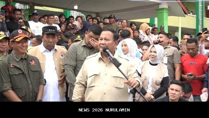 Tahun Baru Bersama Pengungsi, Prabowo: Presiden Tak Akan Tinggalkan Kalian