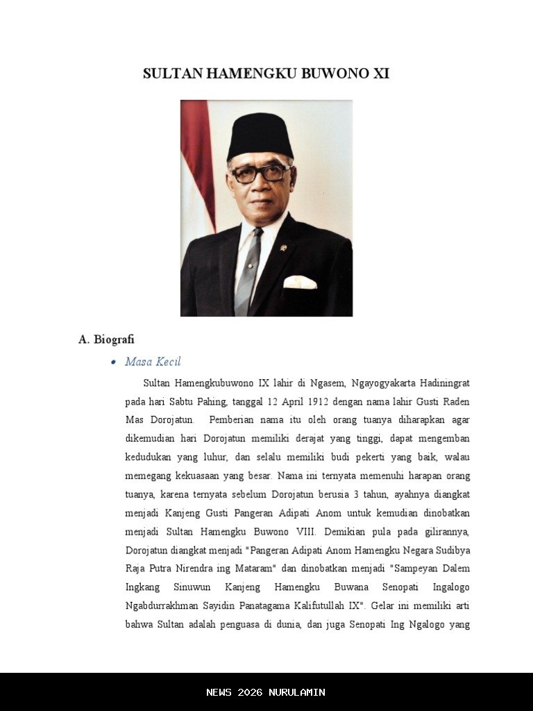 Sultan HB X Tekankan Integritas dalam Kepemimpinan di Tengah Tekanan Keuangan