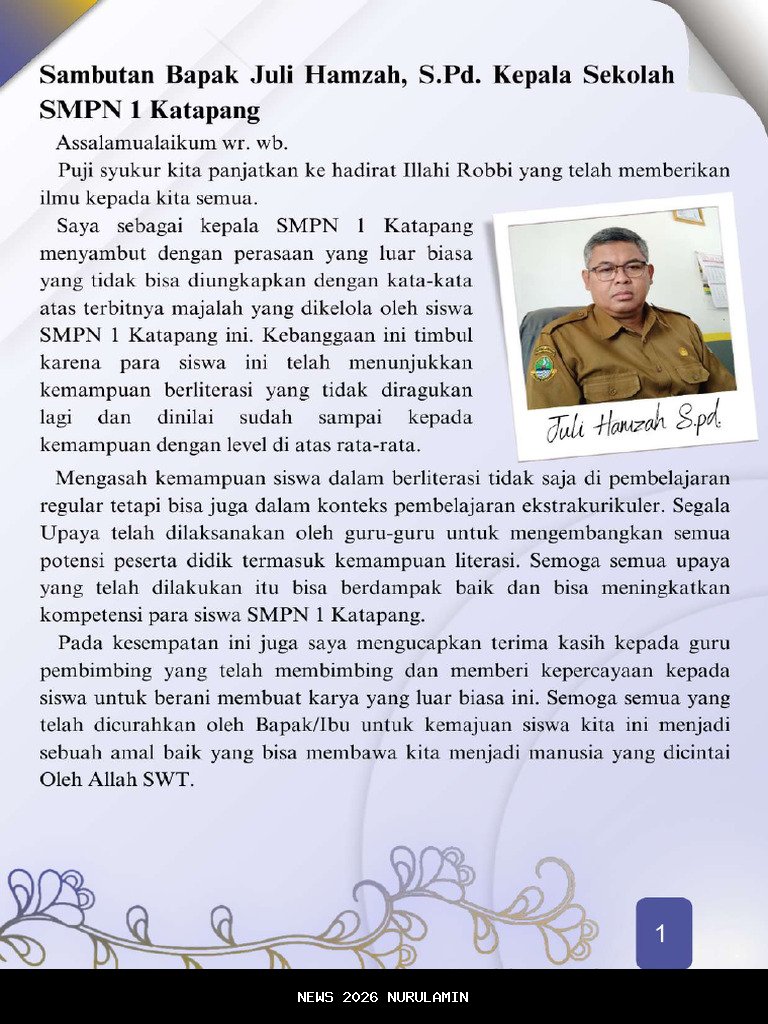 2 Contoh Sambutan Kepala Sekolah Awal Semester Genap Tahun Ajaran 2025/2026