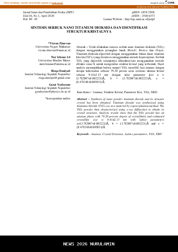 Titanium Dioksida: Fungsi, Keamanan, dan Dampak Kesehatan