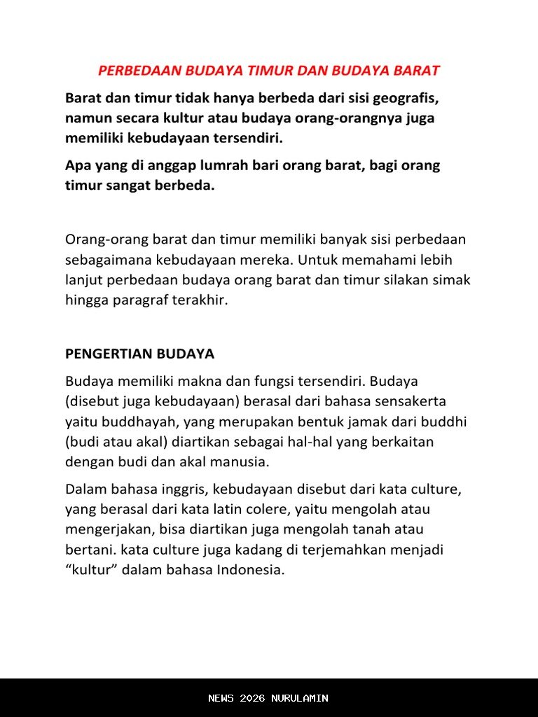 Mengapa Budaya Kerja Timur dan Barat Berbeda?