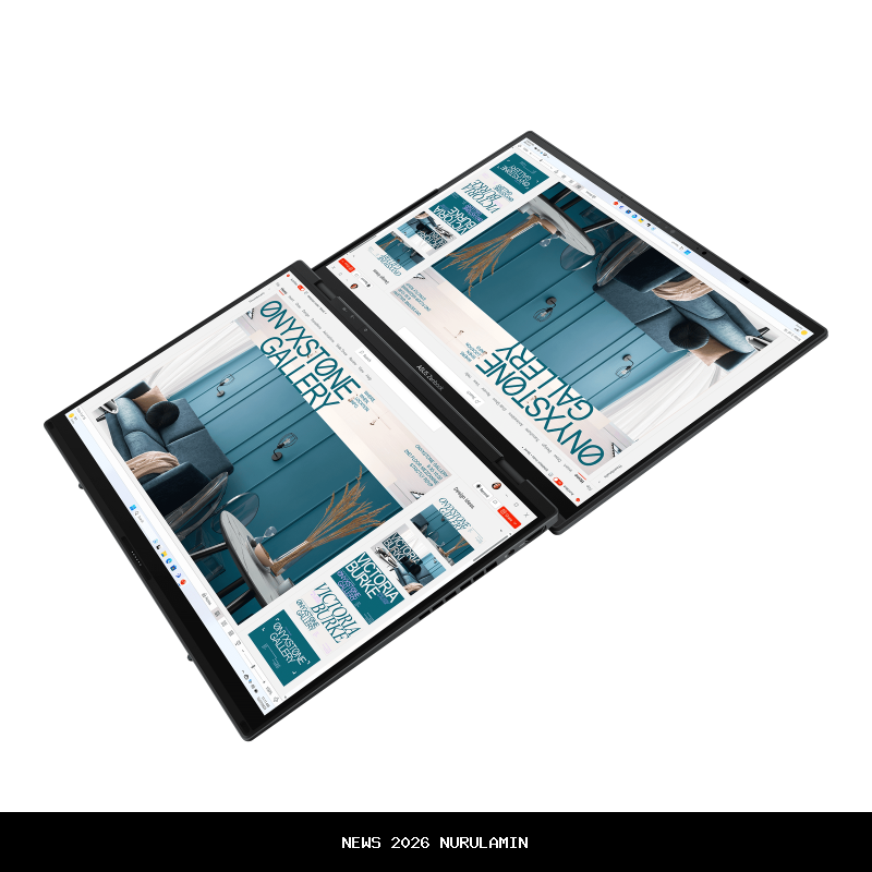 Laptop ASUS Zenbook Duo Dua Layar dengan Baterai Lebih Tahan Lama