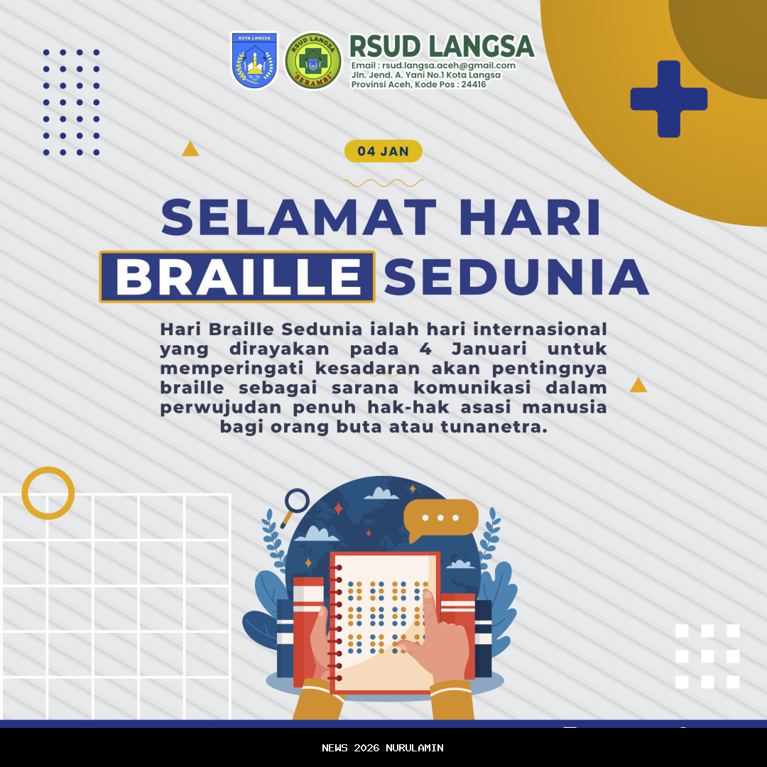 Kalender Januari 2026: Hari Braile Sedunia 4 Januari