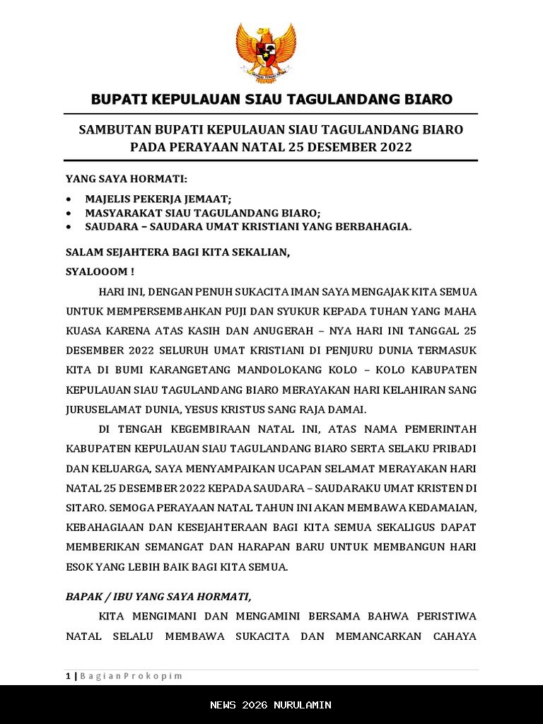 Natal 2025, Bupati Belu Ajak Rayakan Secara Sederhana