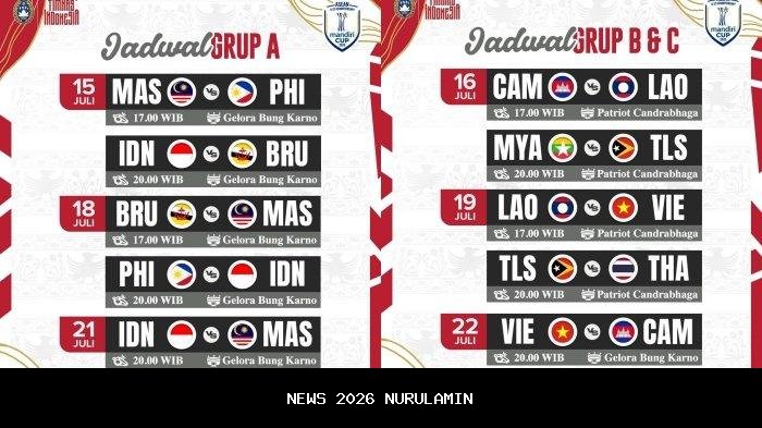 Jadwal SEA Games 2025: Timnas U23 Indonesia vs Filipina, Ivar Jenner Cs Siap Berlaga