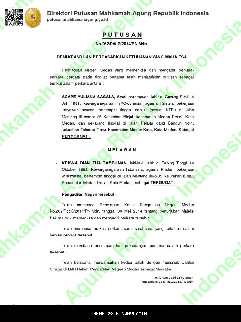 Mahkamah Agama Batalkan Putusan Pengadilan Negeri Karawang Terkait Pembatalan Pernikahan Mualaf