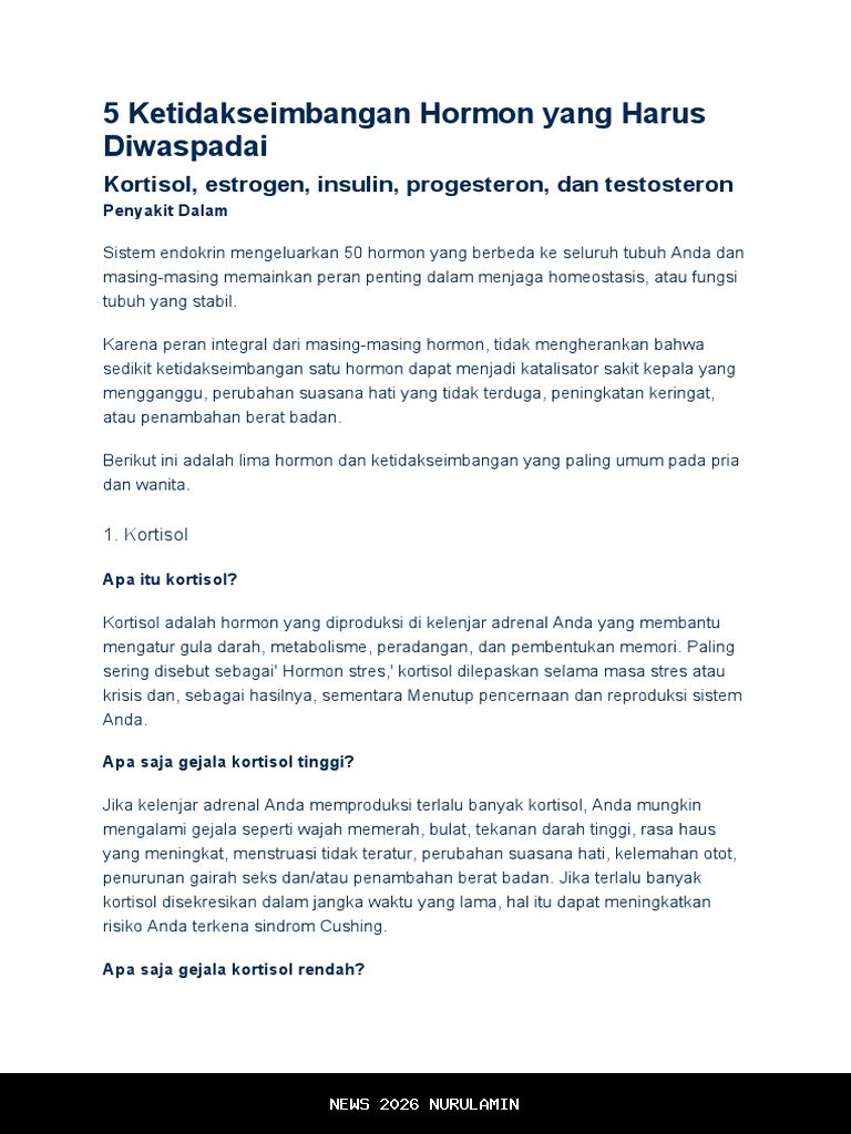 Kebiasaan buruk berisiko gangguan hormon dan infertilitas