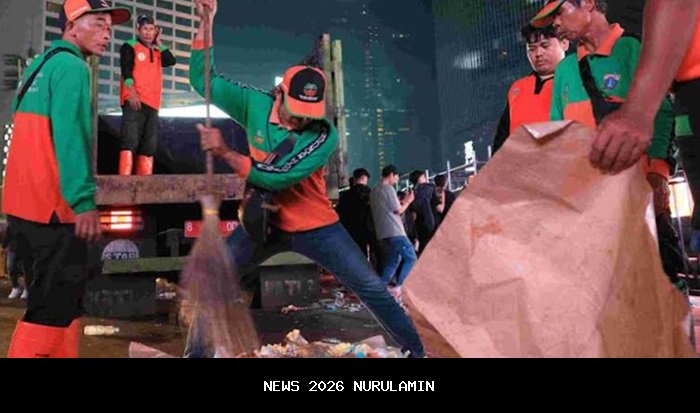 30 Ton Sampah Terkumpul di Malam Tahun Baru 2026 Bekasi