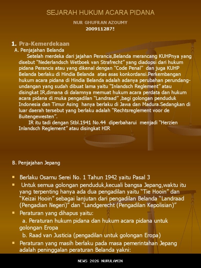 Undang-Undang Hukum Pidana dan Acara Baru Ditetapkan, Akhir Era Hukum Kolonial Indonesia