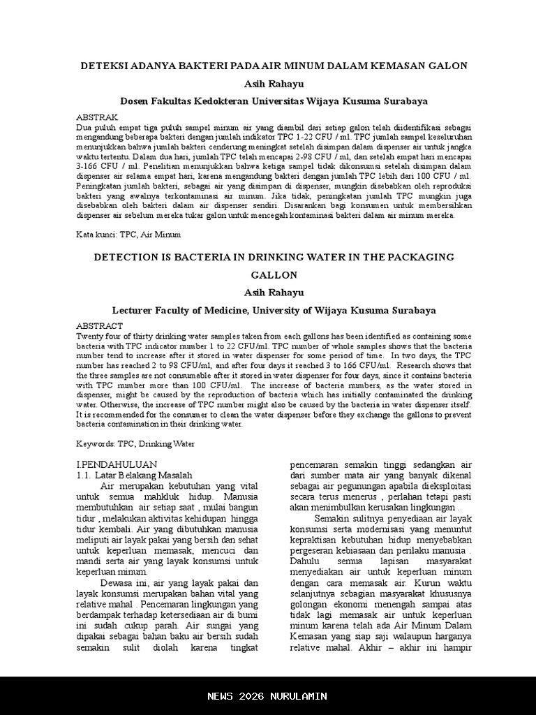 Usia galon bukan faktor penentu higienitas kemasan air