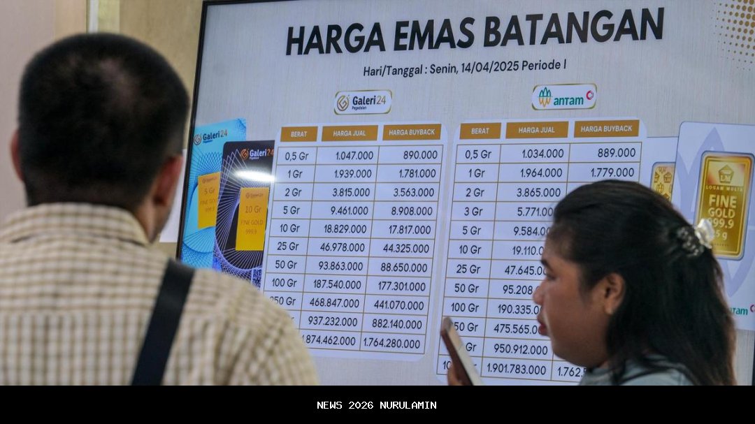 Harga emas hari ini, warga Kaltara bisa cek Antam jelang Natal dan Tahun Baru