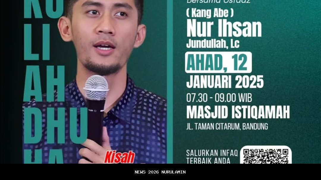 Jadwal Kajian Islam Minggu 4 Januari 2026 di Bandung dengan Ustadz Aam dan Garlicha