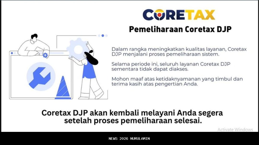 Kesalahan Coretax Hari Ini, Selasa 9 Desember 2025: Kapan Pemeliharaan Selesai?