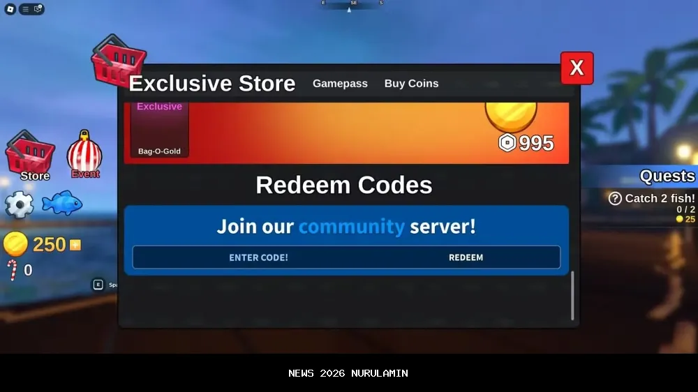 Kode Redeem Fish It Roblox 27 Desember 2025: Dapat Bonus Gratis Jadi Nelayan Pro!