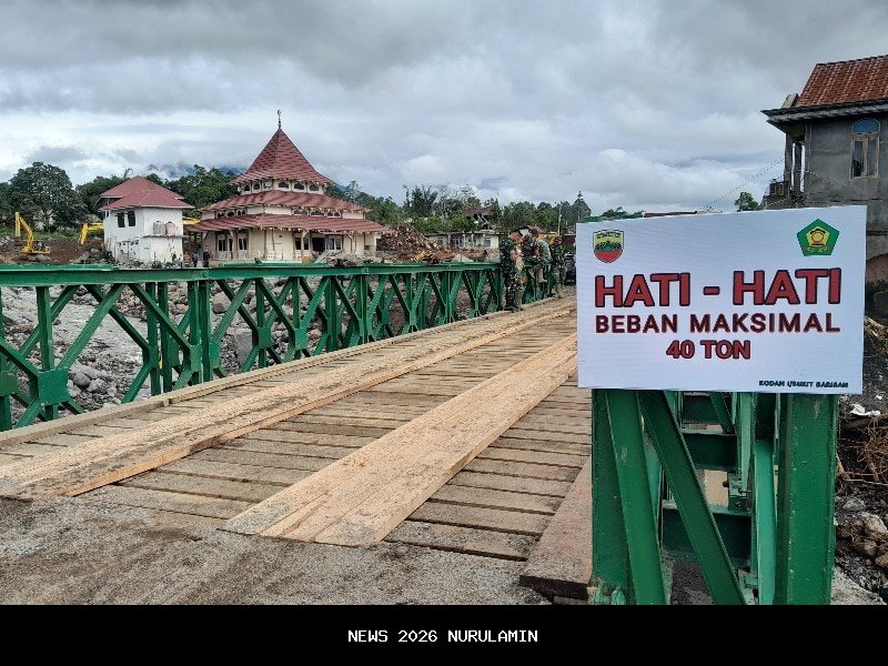 Pulih! Jembatan Bailey Panton Nisam Aceh Utara Selesai Dibangun