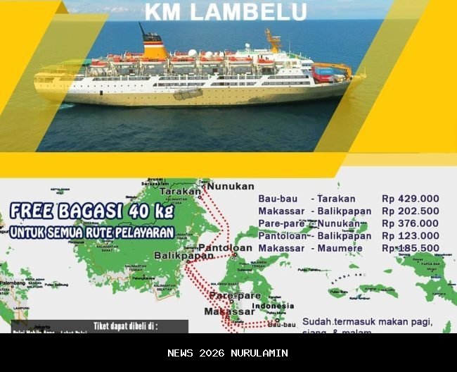 Jadwal Kapal Pelni Nataru di Pantoloan: KM Lambelu dan KM Labobar Dapat Diskon 20 Persen