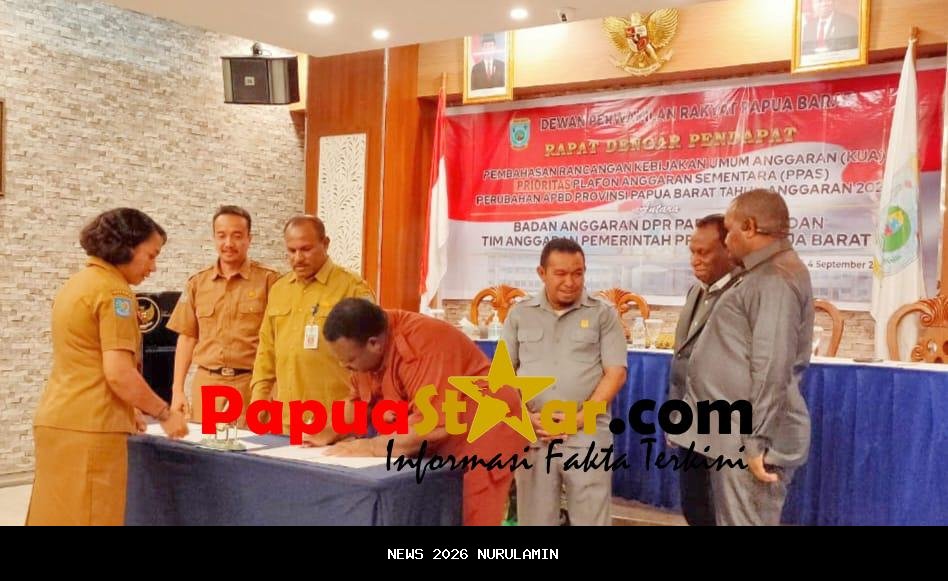 DPR Papua Barat dan Pemprov Sepakati KUA-PPAS APBD 2026