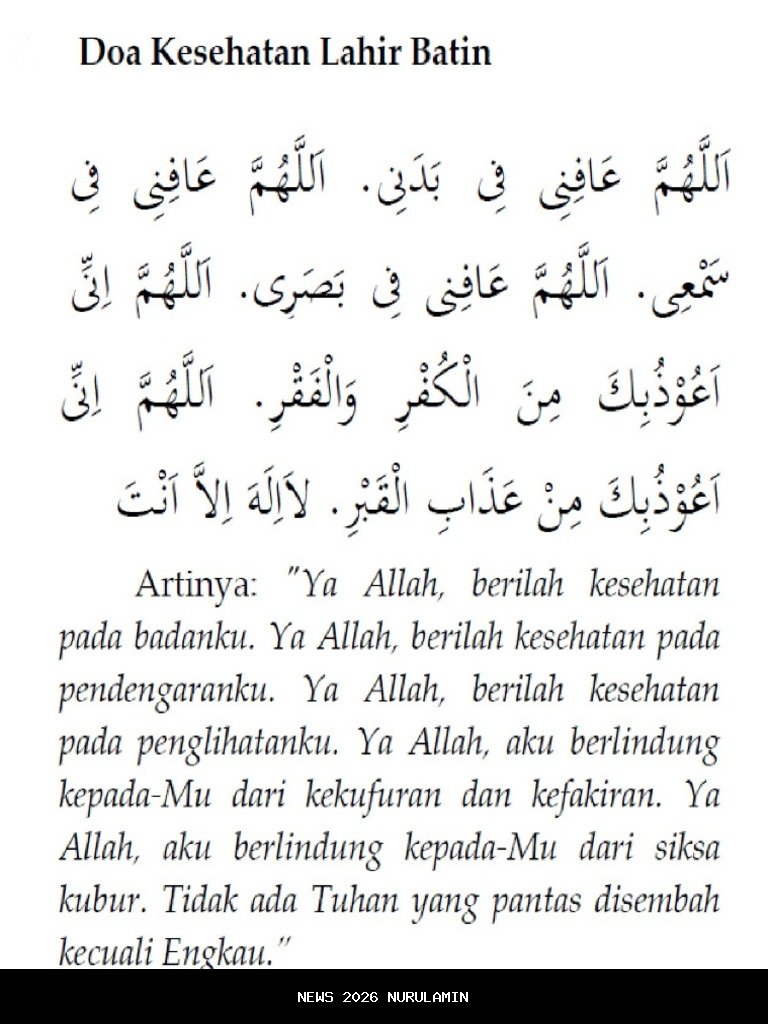 Doa kesabaran dan kesehatan lahir batin, amalan penting yang dianjurkan dibaca setiap sholat