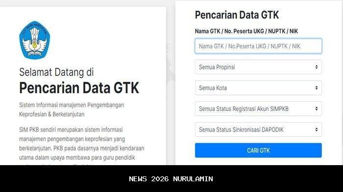 Panduan lengkap cara cek info GTK login validasi data reset password dan troubleshooting terbaru 2026