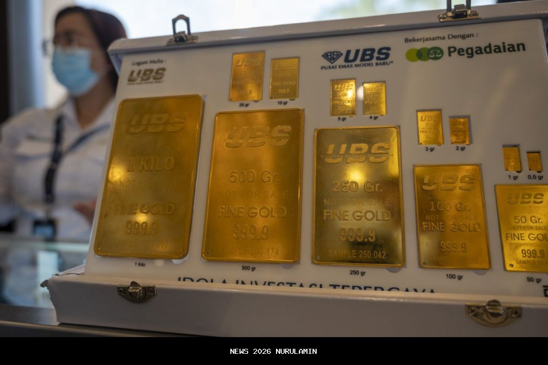 Harga emas Pegadaian melonjak, UBS tembus Rp2,537 juta per gram