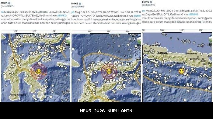 Gempa Terkini Gorontalo, Kamis 1 Januari 2026, Info BMKG