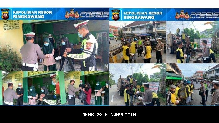 Polres Sintang Gelar Jumat Berkah, Bagikan Makanan dan Bantuan Bangunan untuk Tempat Ibadah