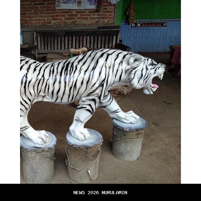 Patung Macan Putih jadi ikon baru Kediri, CFD Desa Balongjeruk dibanjiri pengunjung berbagai daerah