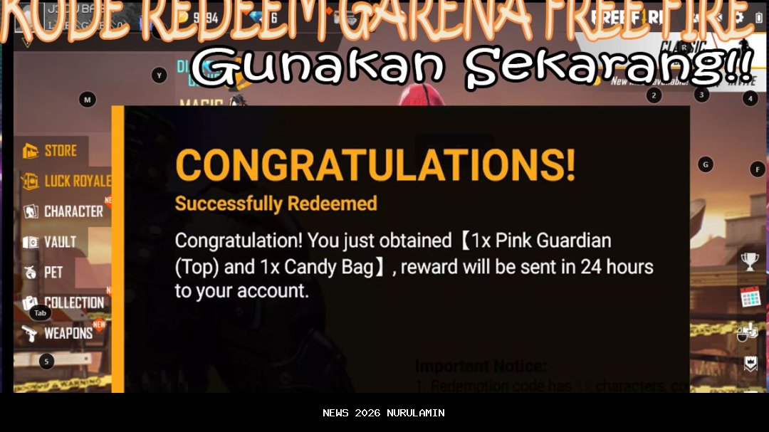 Kode Redeem FF 1 Januari 2026, Klaim Hadiah Spesial!