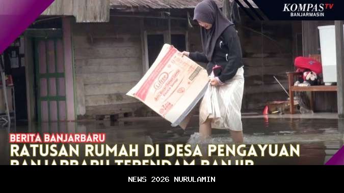 Rumah terendam air, keluarga di Pengayuan Banjarbaru ini pilih mengungsi di bangunan sederhana