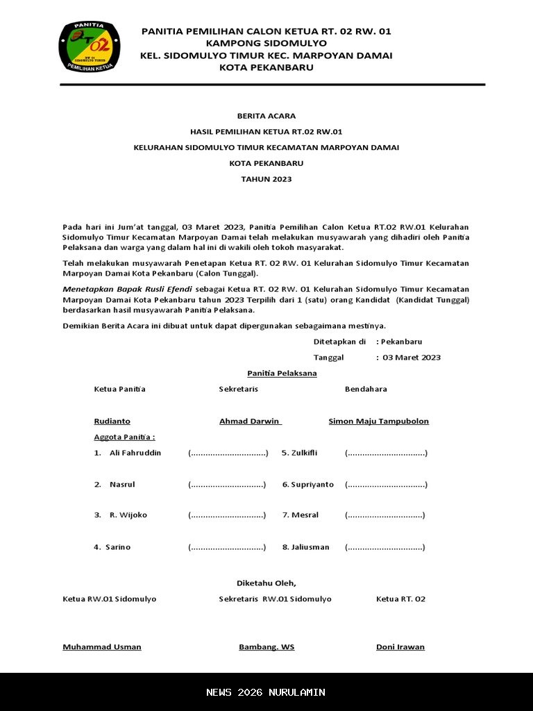 Warga RT 05 Protes Penetapan Ketua, Diduga Ada Intervensi Lurah
