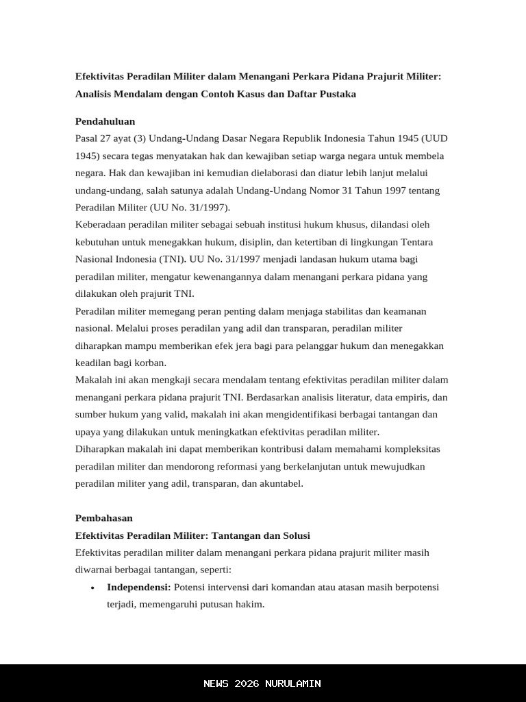 Terjebak dalam aturan, reformasi peradilan militer Indonesia 'hanya janji'?