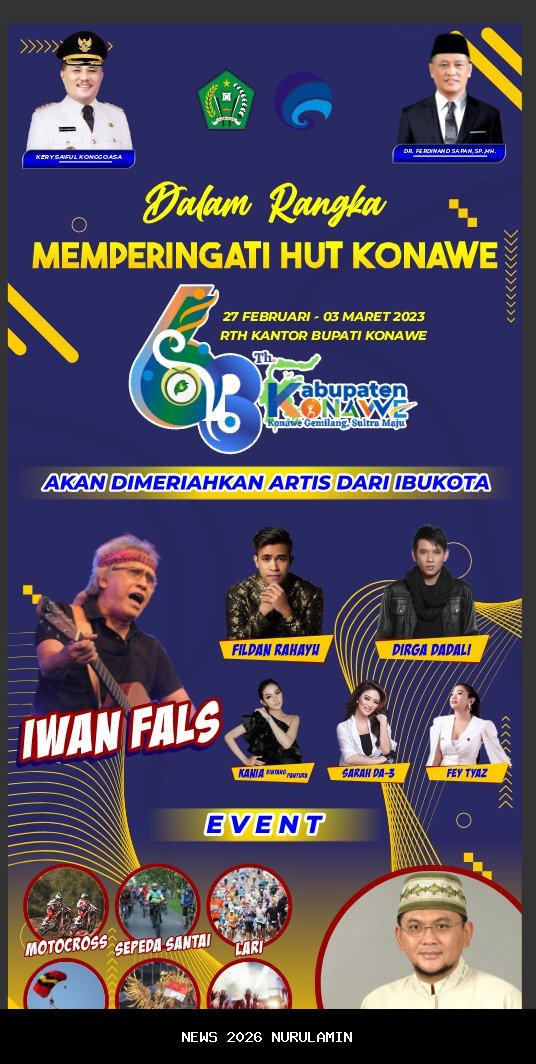 DJ Panda pakai jaket tenun Matarombeo saat meriahkan puncak HUT ke-19 Konawe Utara Sulawesi Tenggara