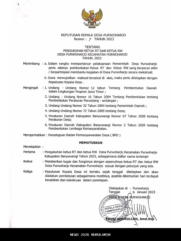 Ketua RT dan RW Terpilih Kelurahan Punggolaka, Tobuuha, dan Abeli di Kota Kendari