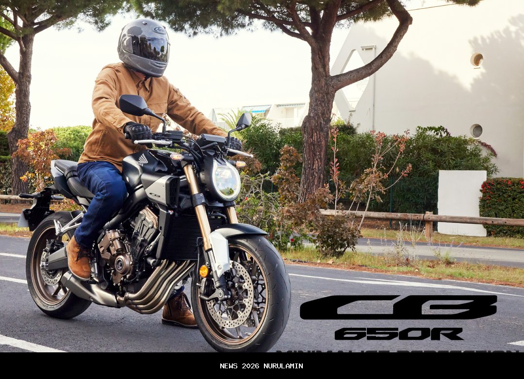 Honda CB650R E-Clutch 2026 dengan Mesin 4 Silinder 650cc dan Tenaga 86,7 HP