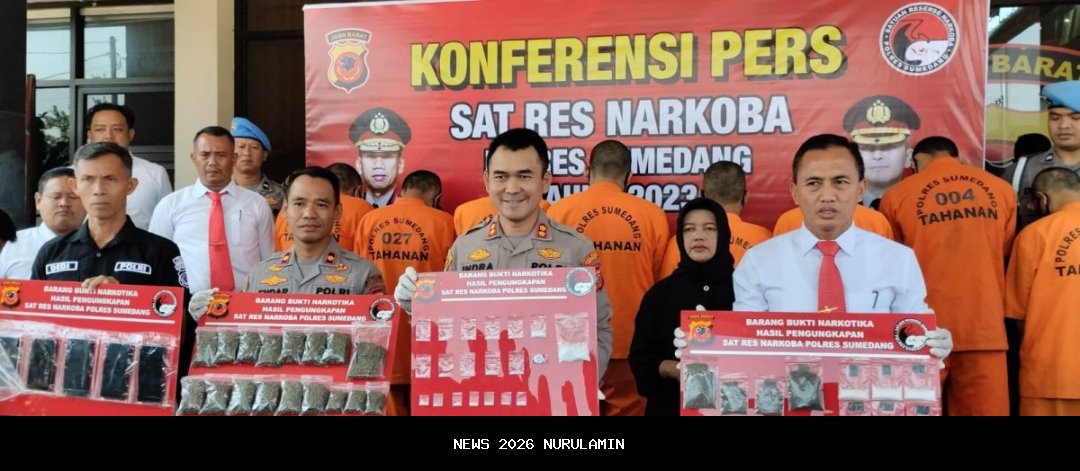 Polres Sumedang Ungkap 75 Kasus Narkoba, 109 Tersangka Ditangkap
