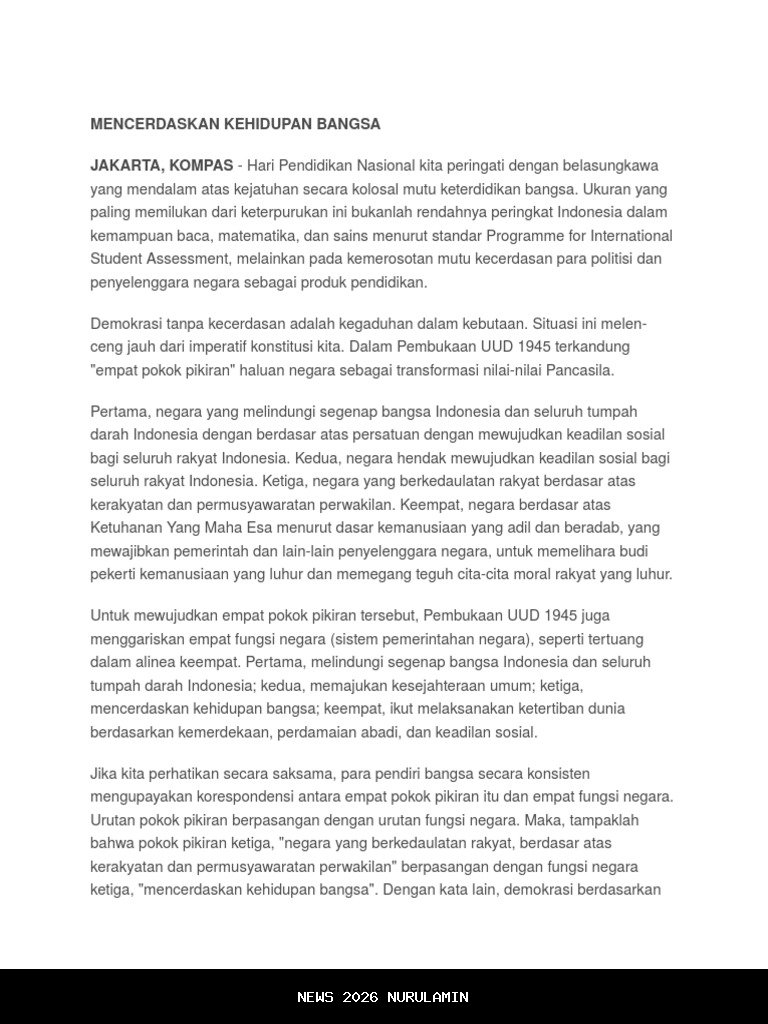 Misi mencerdaskan anak bangsa
