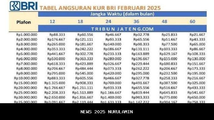 Cicilan KUR BRI 2025: Pinjaman Rp1 Juta hingga Rp200 Juta, Syarat dan Cara Pengajuan